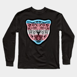 illustrated Jaguar PRIDE series trans pride flag Long Sleeve T-Shirt